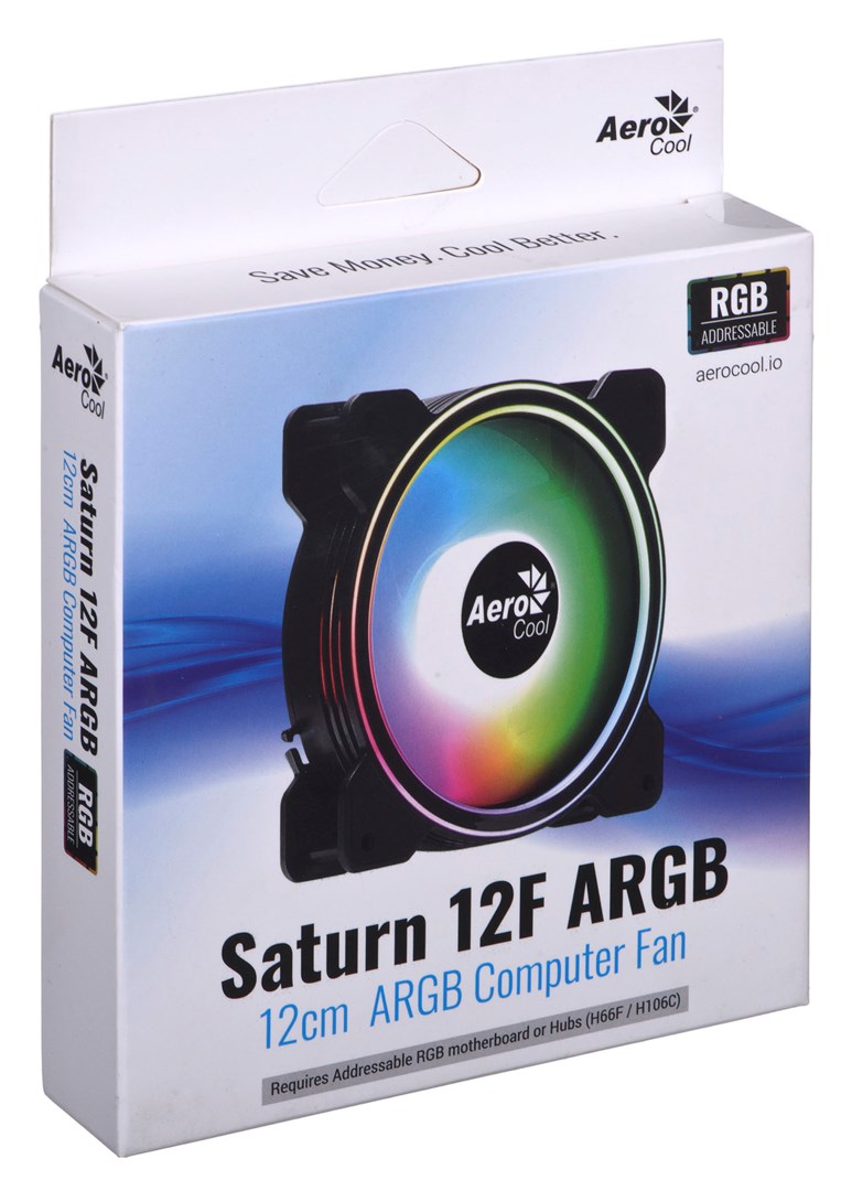 Osta tuote AEROCOOL PGS SATURN 12F ARGB 6P fan (120mm) verkkokaupastamme Korhone 10% alennuksella koodilla KORHONE