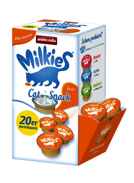 Osta tuote ANIMONDA Mega Packaging Milkies Harmony – kissan herkku – 20x15g verkkokaupastamme Korhone 10% alennuksella koodilla KORHONE