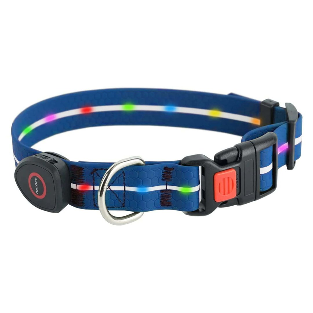 Osta tuote DOGGY VILLAGE Signal collar MT7113 blue – LED dog collar – 60cm verkkokaupastamme Korhone 10% alennuksella koodilla KORHONE