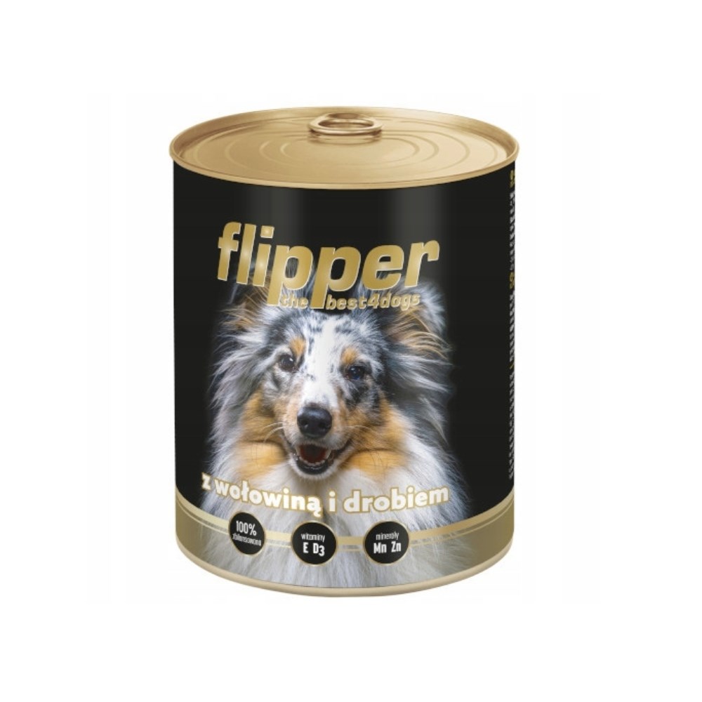 Osta tuote DOLINA NOTECI Flipper naudan- ja siipikarjanlihalla – koiran märkäruoka – 800 g verkkokaupastamme Korhone 10% alennuksella koodilla KORHONE
