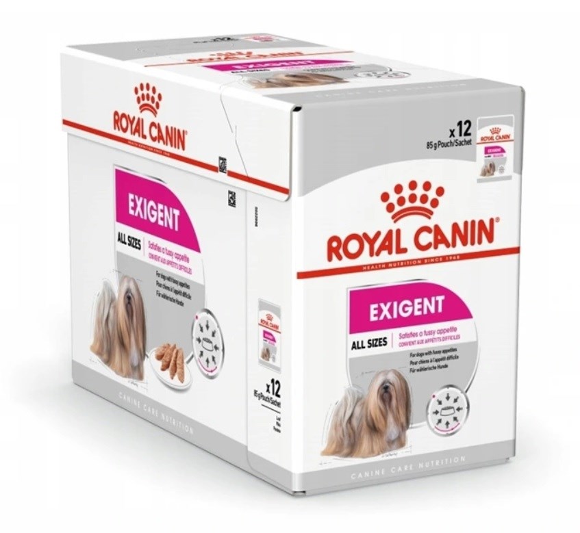 Osta tuote ROYAL CANIN Exigent Koiran märkäruoka Paté 12×85 g verkkokaupastamme Korhone 10% alennuksella koodilla KORHONE
