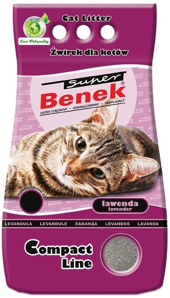 Osta tuote CERTECH Super Benek Compact Lawenda – paakkuuntuva kissanhiekka 25 l verkkokaupastamme Korhone 10% alennuksella koodilla KORHONE