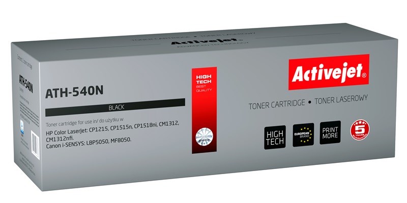 Tuntitarjouksena verkkokaupassamme Korhone on Activejet ATH-540N väriaine (korvaa HP 125A CB540A Canon CRG-716B; Supreme; 2 400 sivua; musta)