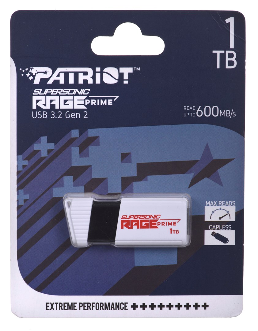 Tuntitarjouksena verkkokaupassamme Korhone on Patriot Rage Prime 600 Mt/s 1 Tt USB 3.2 8k IOPs