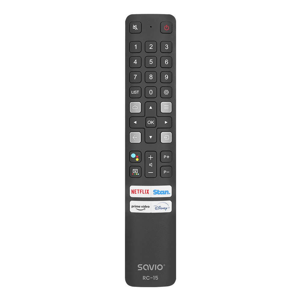Osta tuote SAVIO RC-15 yleiskaukosäädin/korvaus TCL SMART TV:lle verkkokaupastamme Korhone 10% alennuksella koodilla KORHONE