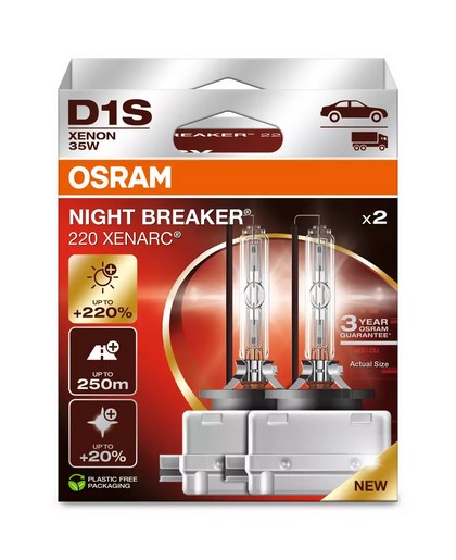 Tuntitarjouksena verkkokaupassamme Korhone on OSRAM D1S XENARC NIGHT BREAKER 220 – 3-year warranty